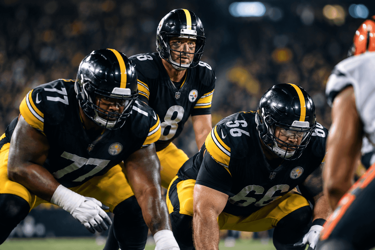 Editorial sports image for Steelers Finally Bench Right Side of O-Line, Throw Rookie Max Iheanachor to the Wolves