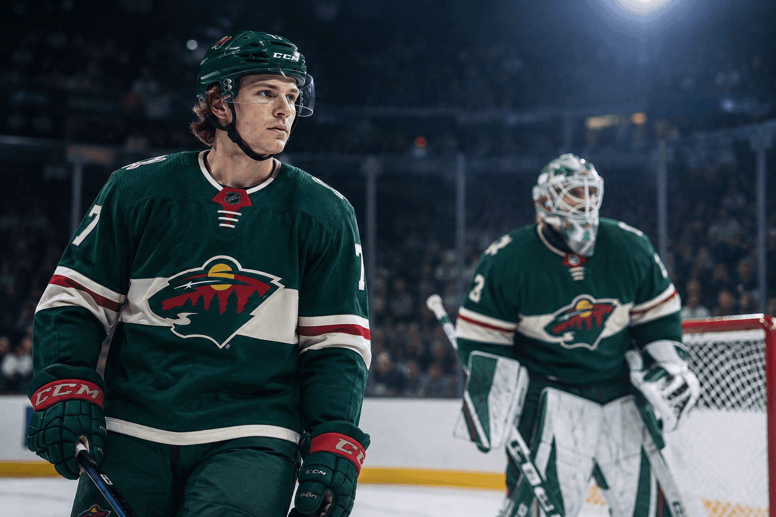 Editorial sports image for Wild Place Brock Faber and Filip Gustavsson on IR in Brutal Double Blow