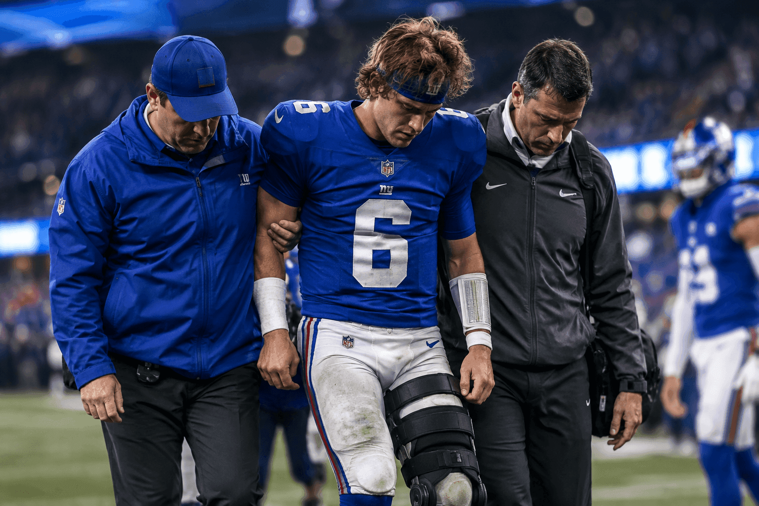 Editorial sports image for Giants QB Jaxson Dart's Season is Over, and New York's Nightmare is Just Beginning