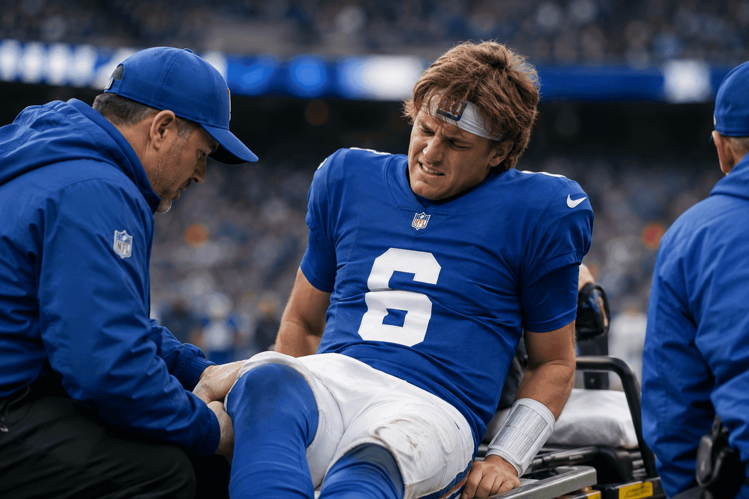 Editorial sports image for Jaxson Dart's Season-Ending Surgery Hands the Giants Over to the Jameis Winston Experience