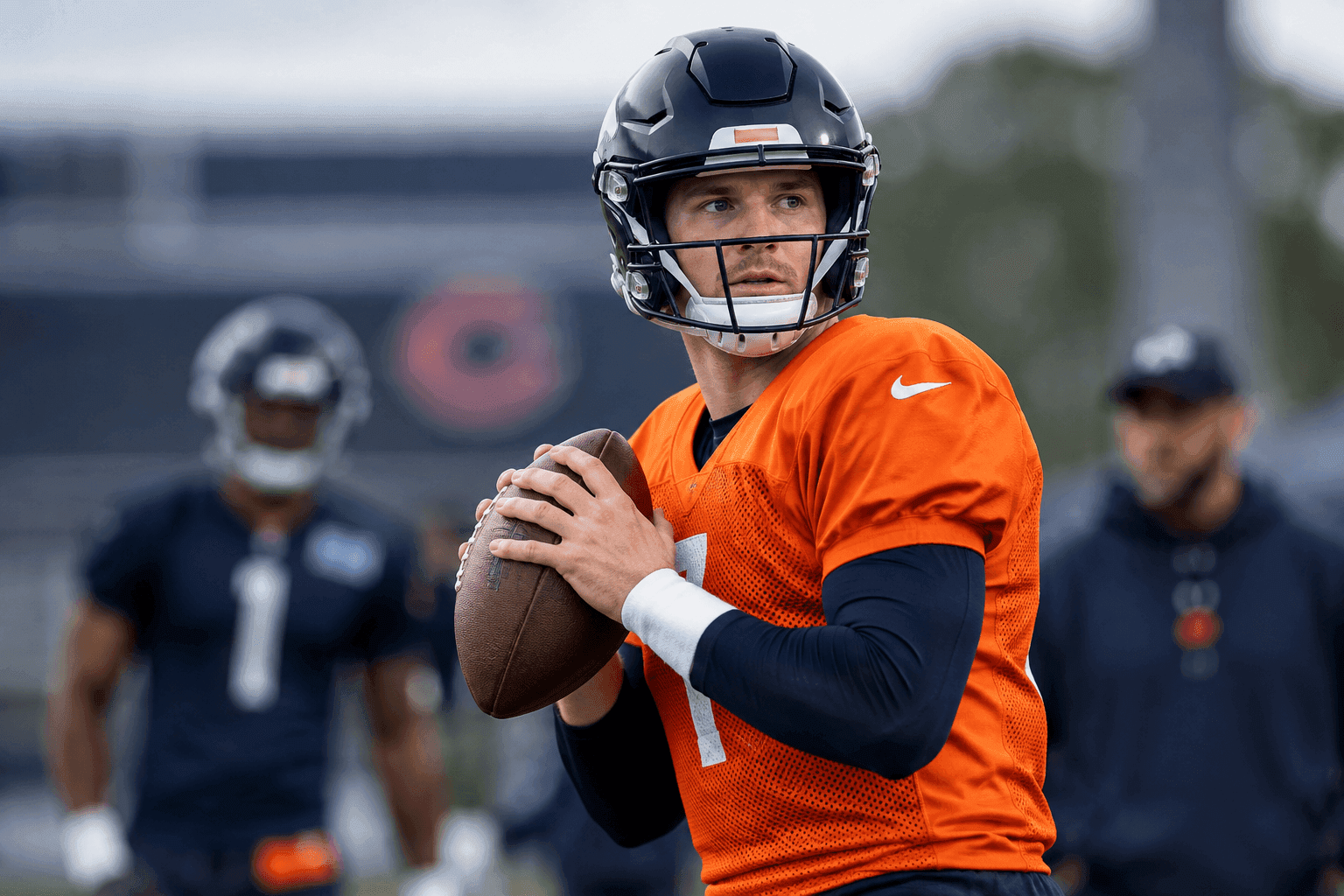 Editorial sports image for The Bears' QB Room is a Medical Tent, But Tyson Bagent Might Actually Play on Monday