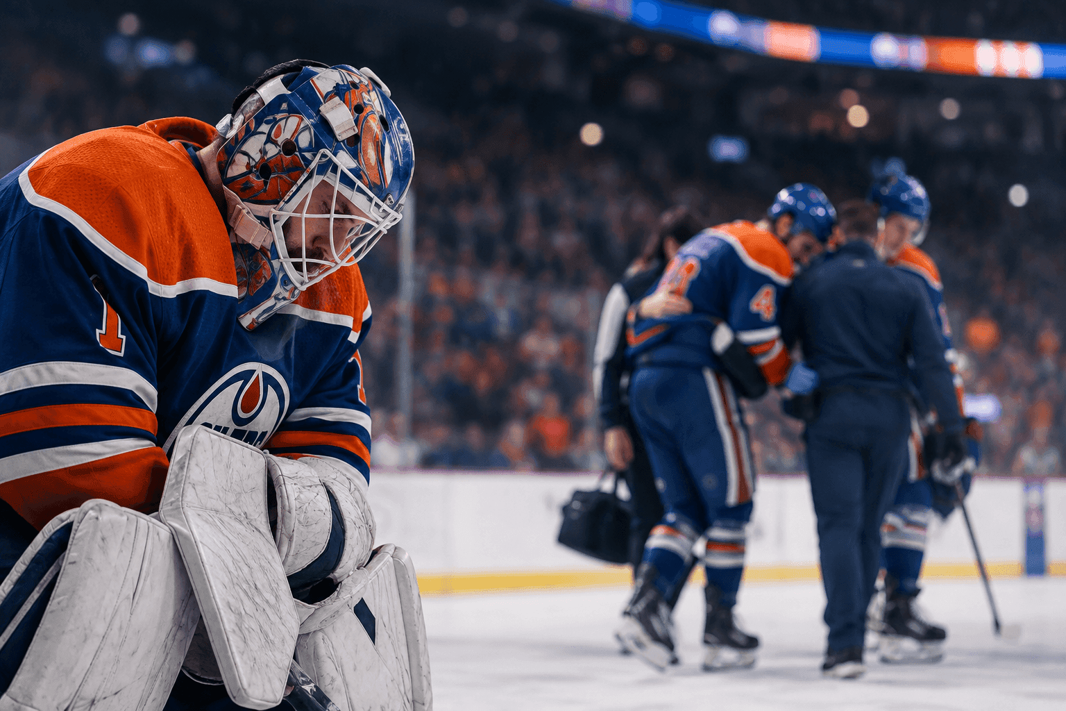 Editorial sports image for Oilers Injury Nightmare: Andersen and Savoie Out Long-Term
