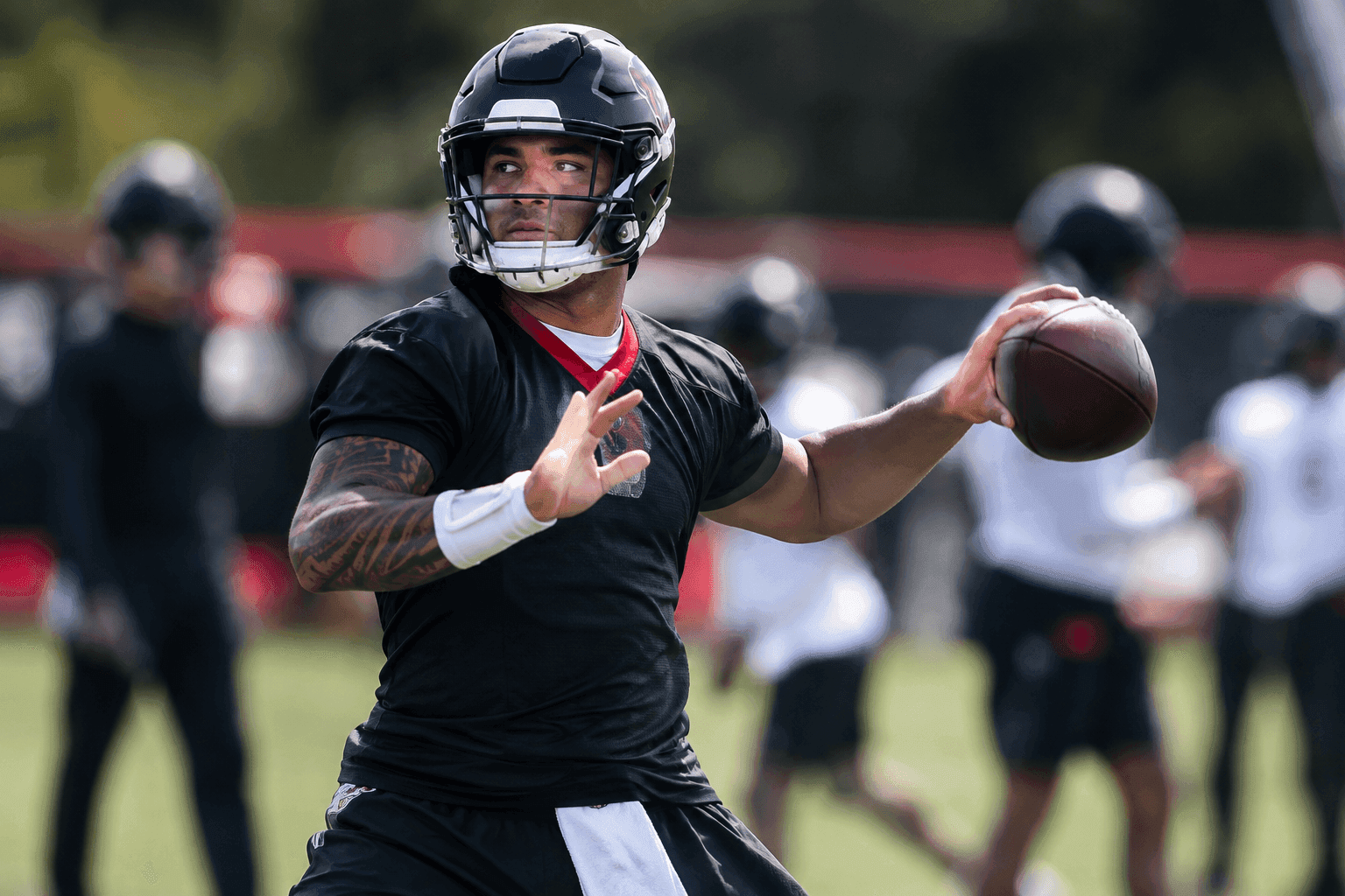 Editorial sports image for Tua Tagovailoa Returns to Falcons Practice After Oblique Injury