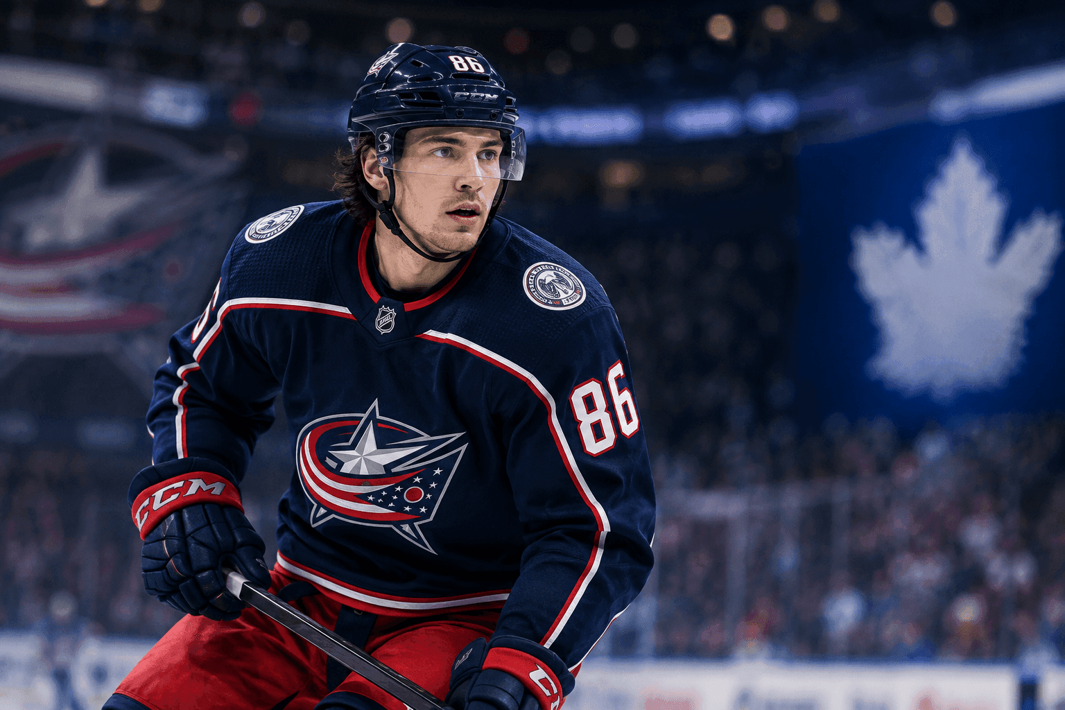 Editorial sports image for Leafs and Blue Jackets Deep in Trade Talks for Kirill Marchenko