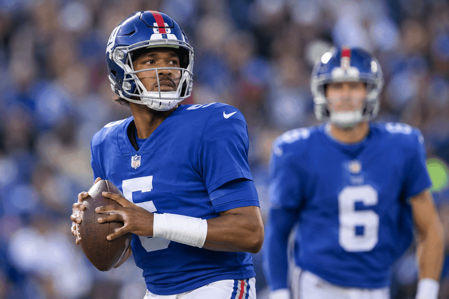 Editorial sports image for Giants QB Jaxson Dart Likely Out for Season, Ushering in the Jameis Winston Experience
