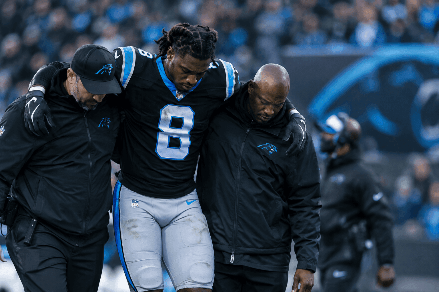 Editorial sports image for Jaycee Horn's Torn Quad is Another Brutal Blow for the Panthers