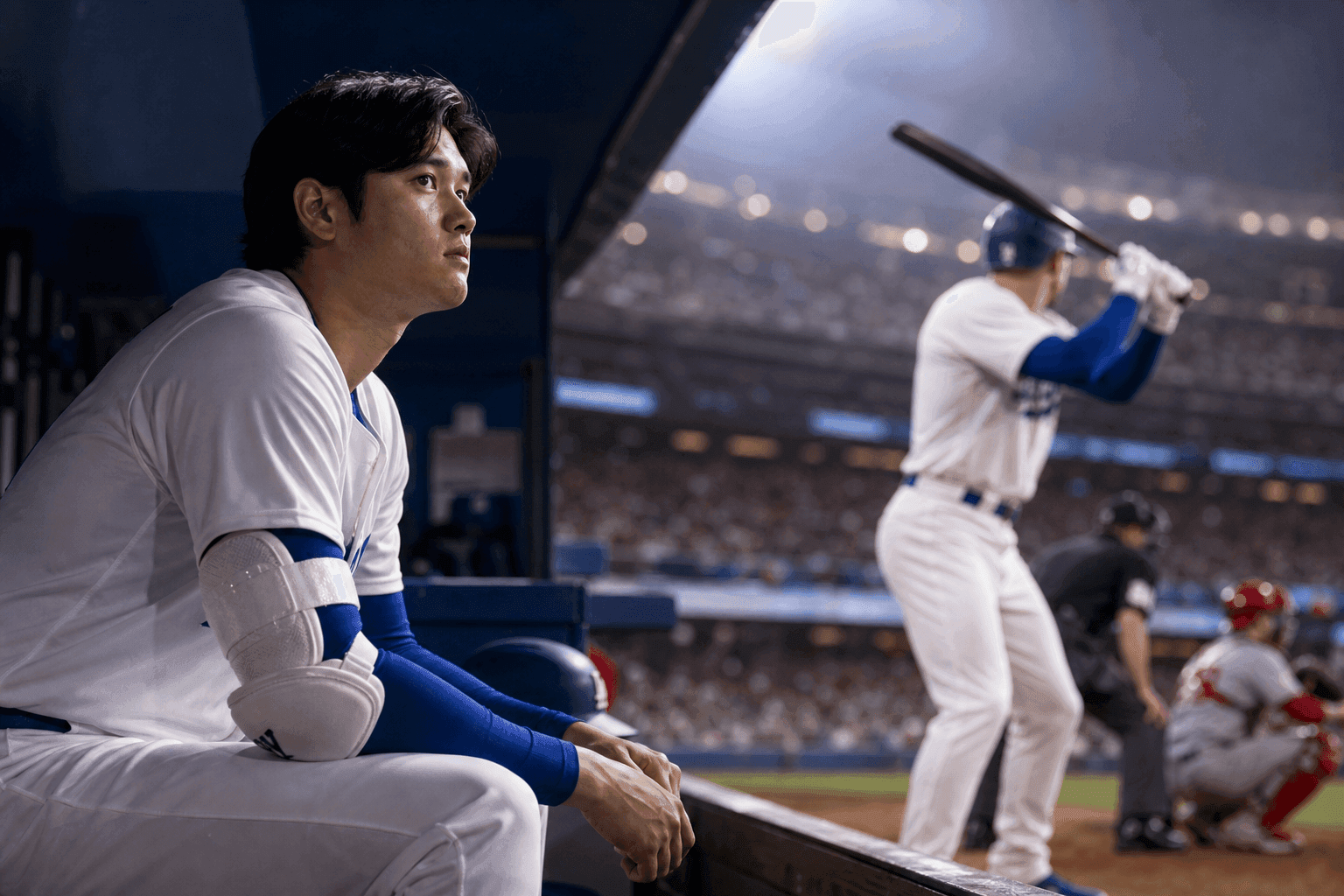 Editorial sports image for Shohei Ohtani Sits Again as Freddie Freeman Takes Over Dodgers DH Duties