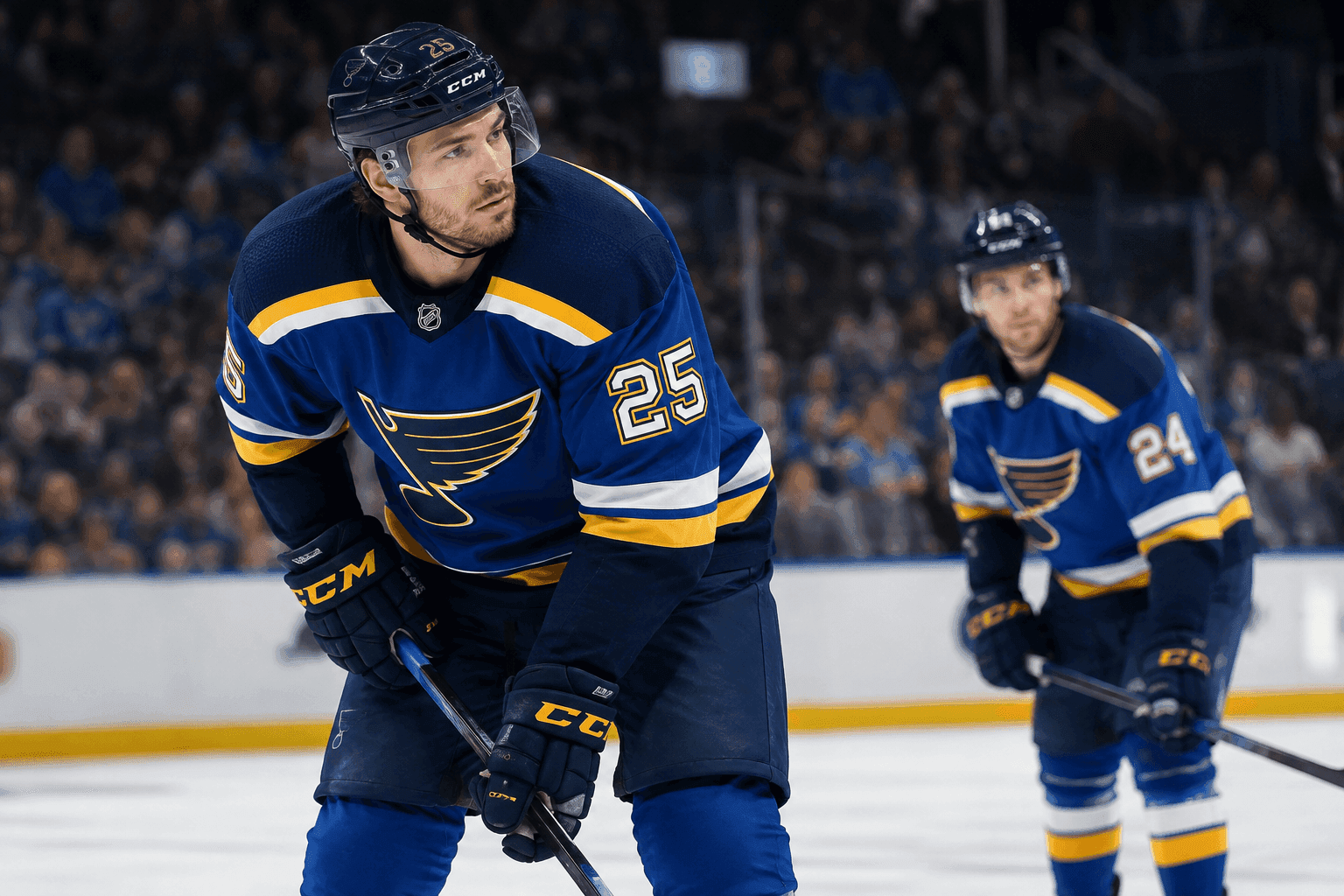 Editorial sports image for Blues Defense Hits Rock Bottom as Logan Mailloux and Tyler Tucker Land on IR